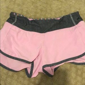 pink lulu lemon speed up shorts